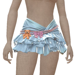Cloud Nine Teddy Ruffle Mini Skirt