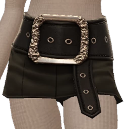 Cloud Nine Buckle Up Black Mini Skirt