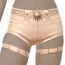 Cloud Nine White Leather Eclipse Shorts