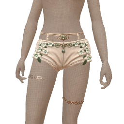 Cloud Nine Blooms White Denim Shorts