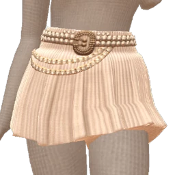 Cloud Nine White Pleated Mini Skirt With Chain