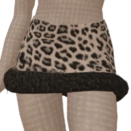 Cloud Nine Black Leo Furry Skirt