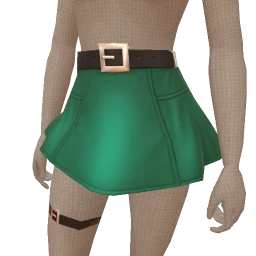 Cosmos Green Ocean Girl Mini Skirt