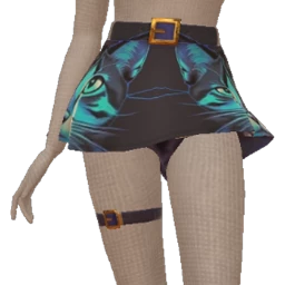 Delirious Metallic Turquoise Cat Flare Skirt