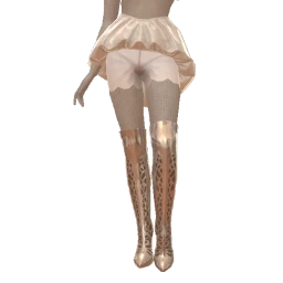 Cloud Nine Shimmering Winter White Skirt And Boots