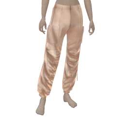 Drop Science Metallic White Ruched Trousers