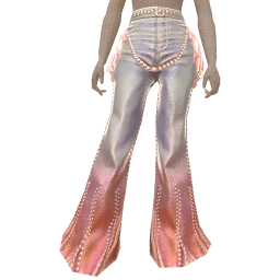 Cloud Nine Glitter Pearl Side Split Flare Trousers