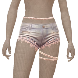 Cloud Nine Silver Mini Pearl Shorts