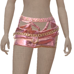 Cloud Nine Metallic Pink Cut-Out Mini Skirt