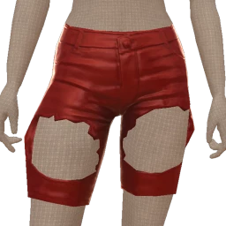 Delirious Shredded Leather Shorts