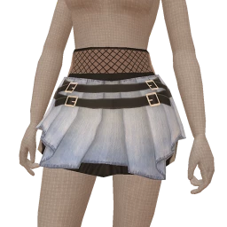 Delirious Punk Tulle Denim Skirt