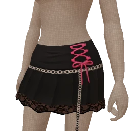 Delirious Preppy Goth Lace Up Skirt