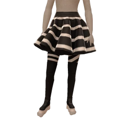 Delirious Preppy Goth Striped Flirty Skirt