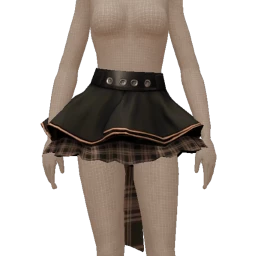 Delirious Dark Plaid Skirt