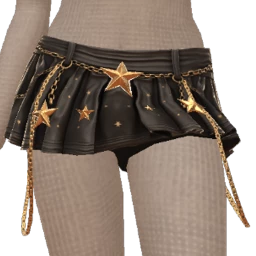 Delirious Gold Star Dream Leather Skirt