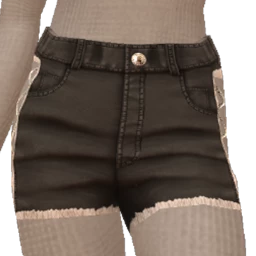 Delirious Chains Side Black Denim Shorts