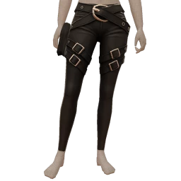 Delirious Mystic Metal Leather Trousers With Utility Belt