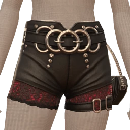 Delirious Leather Link Mini Shorts