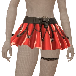 Delirious Crimson Nightmare Pleated Skirt