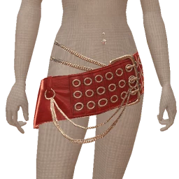 Delirious Red Maxi Leather Belt Skirt