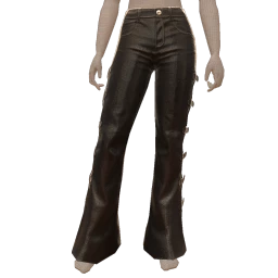 Delirious Shine Flare Pants With Side Buckles