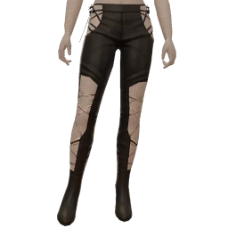 Delirious Dark Leather Cut Out Trousers