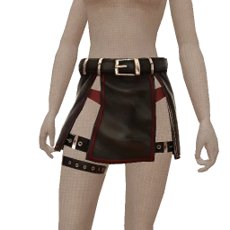 Delirious Garnet Glimpse Leather Skirt
