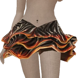 Delirious Ruffled Volcano Lava Skirt