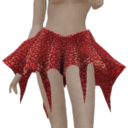Delirious Crimson Scales Skirt