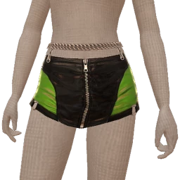 Delirious Suspended Green And Black Skirt