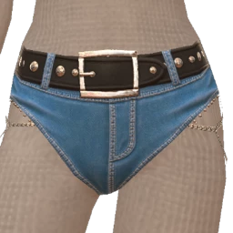 Delirious Silver Chains Micro Denim Shorts