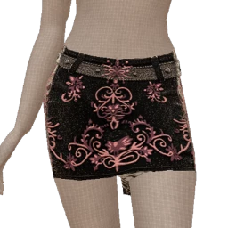 Delirious Goth Boho Mini Skirt With Flower