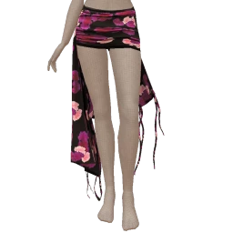 Delirious Boho Goth Mini Skirt In Flower Print
