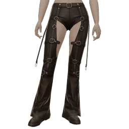 Delirious Leather Strap Flare Chaps