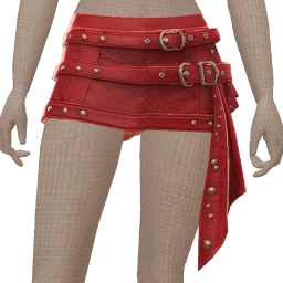 Delirious Red Leather Vampire Skirt