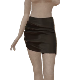 Delirious Asymmetric Leather Skirt