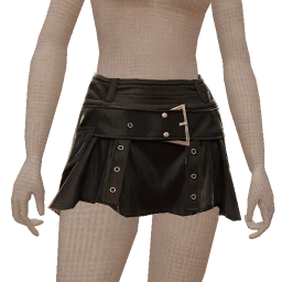 Ikon Midnight Cut Leather Mini Skirt