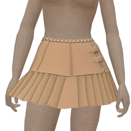 Delirious Delicate Pleats Beige Mini Skirt