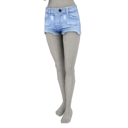 Foal Cut-Off Denim Minishorts - Sky Blue