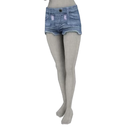 Foal Cut-Off Denim Minishorts - Blue