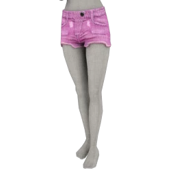 Foal Cut-Off Denim Minishorts - Pink