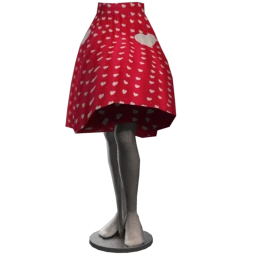 True Love Heart Print Swing Skirt