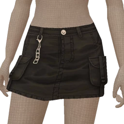 Drop Science Zip Detail Cargo Skirt