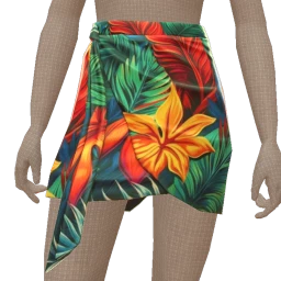 Drop Science Hibiscus Mini Skirt