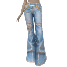 Drop Science Beat Break Denim Flared Jeans