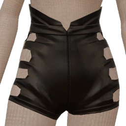 Drop Science Cyber Black Cut-Out High-Waisted Shorts