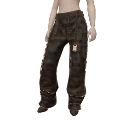 Front Row Black Leather Street Pants