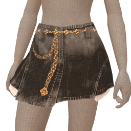 Drop Science Gold Chained Mini Skirt