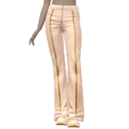 Drop Science White And Gold Luxe Tracksuit Bottoms