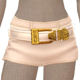 Drop Science White Denim Chunky Belt Skirt